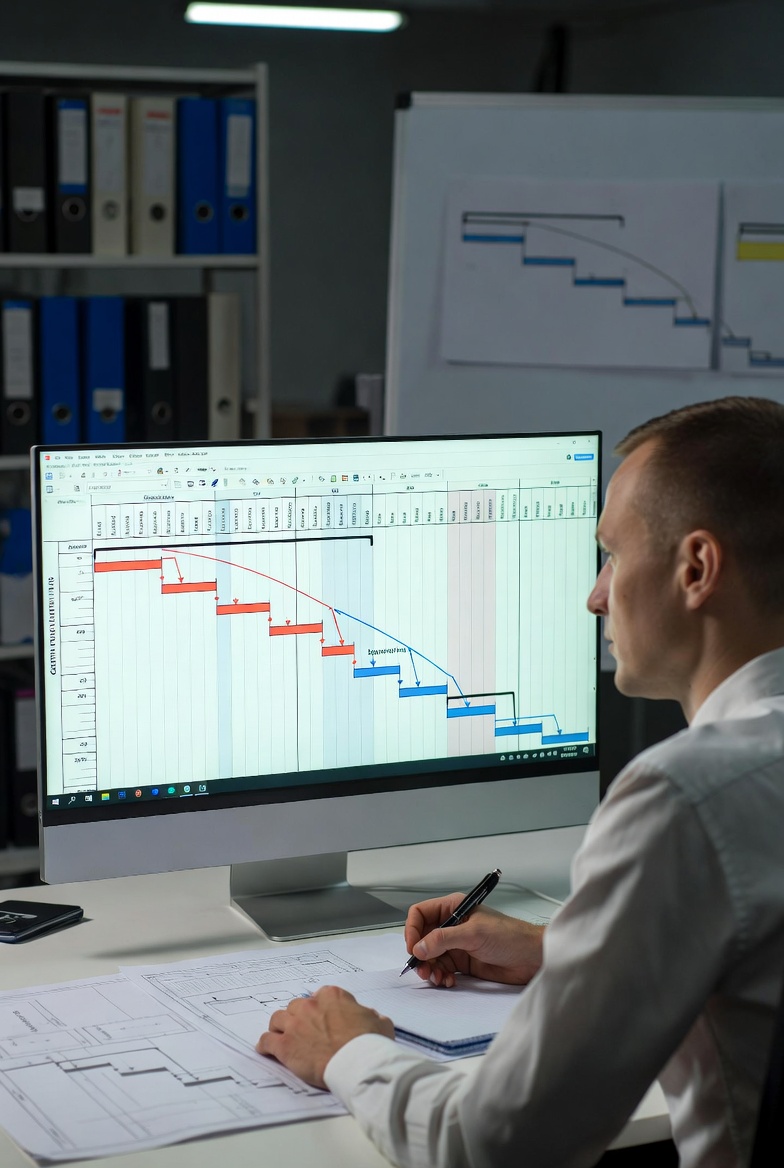 Critical path method for construction